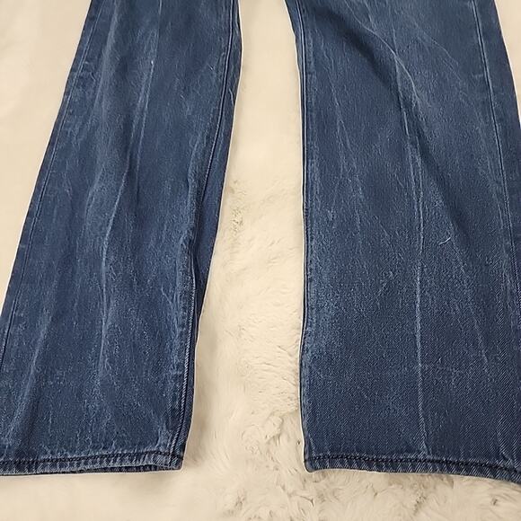 Levis Mens 501 Button Fly Jeans Sz 32x30 Dark Wash 100% Cotton - Picture 3 of 16